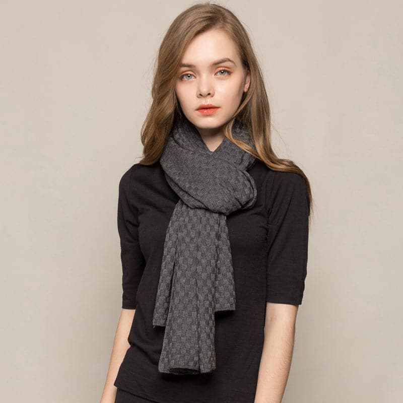 Silk Cashmere Knitted Scarf
