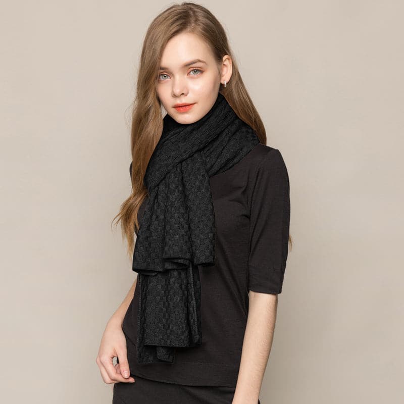 Silk Cashmere Knitted Scarf