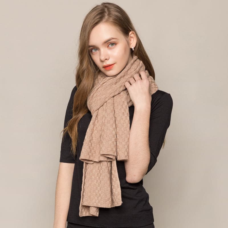 Silk Cashmere Knitted Scarf