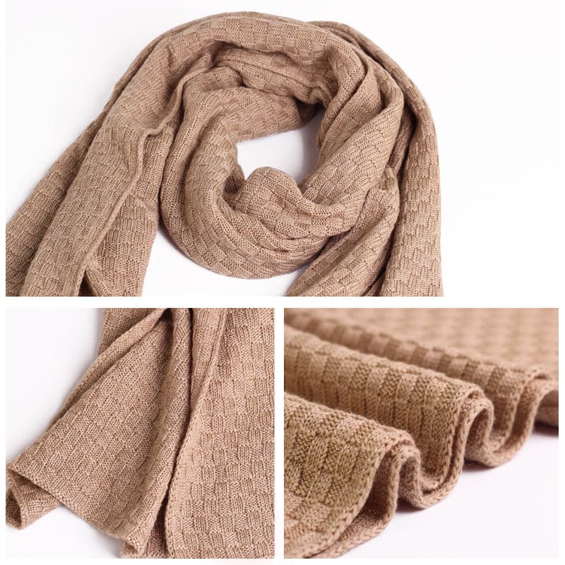 Silk Cashmere Knitted Scarf