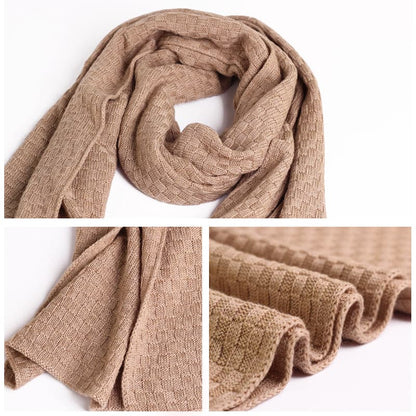 Silk Cashmere Knitted Scarf