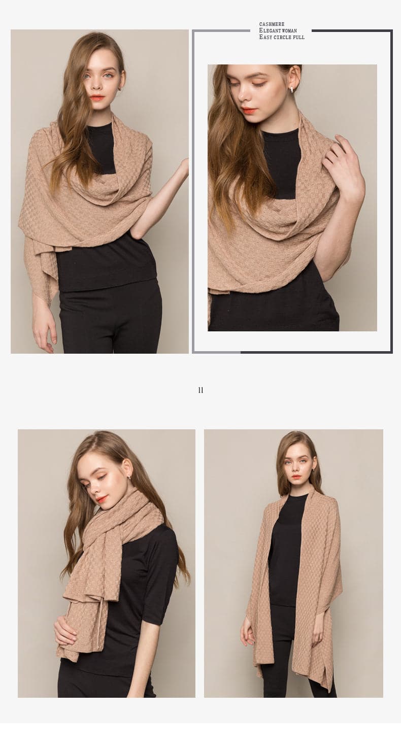 Silk Cashmere Knitted Scarf