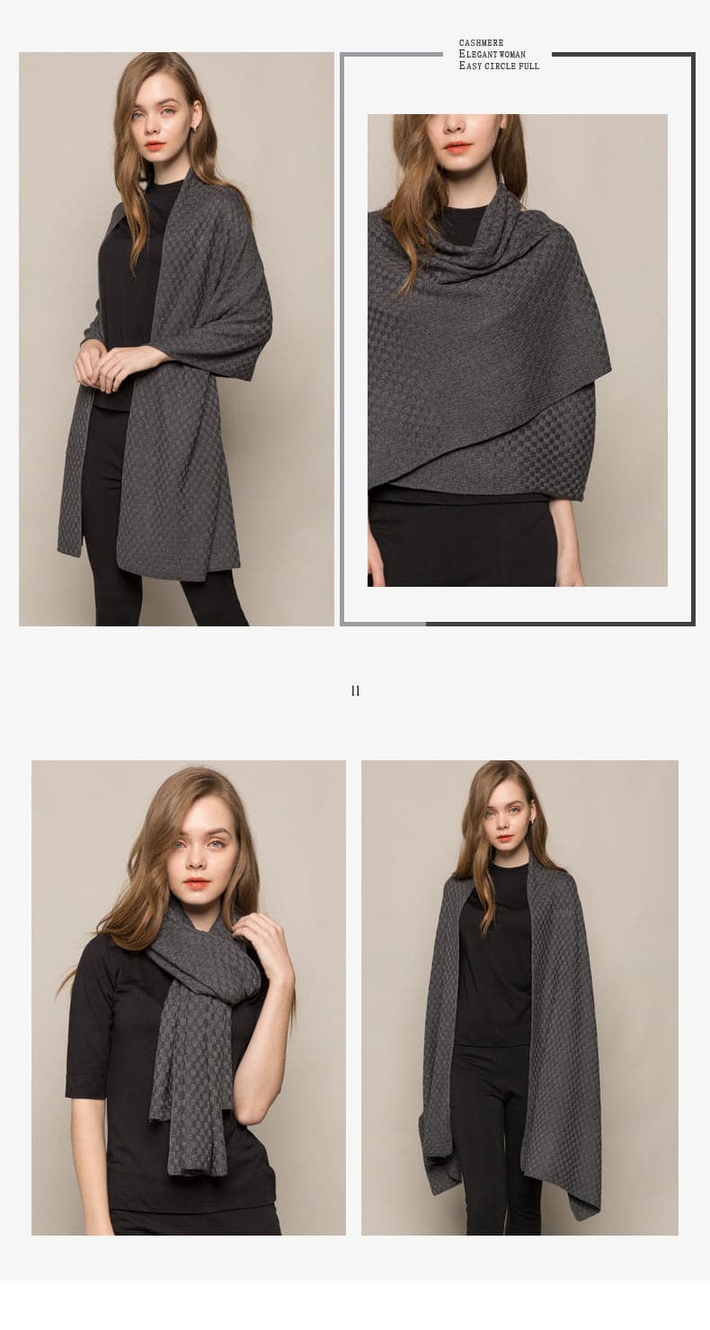 Silk Cashmere Knitted Scarf