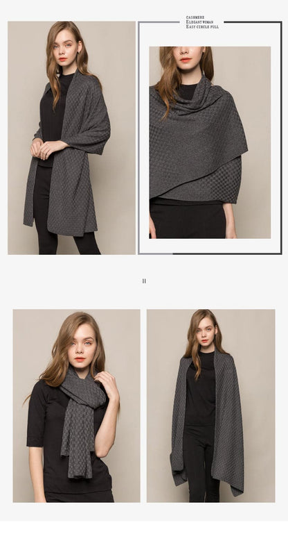 Silk Cashmere Knitted Scarf