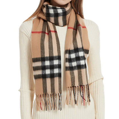 Plaid Cashmere Scarf