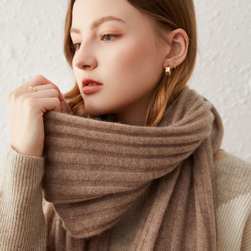 Stripe Pure Cashmere Scarf