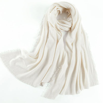 Solid Color Cashmere Scarf