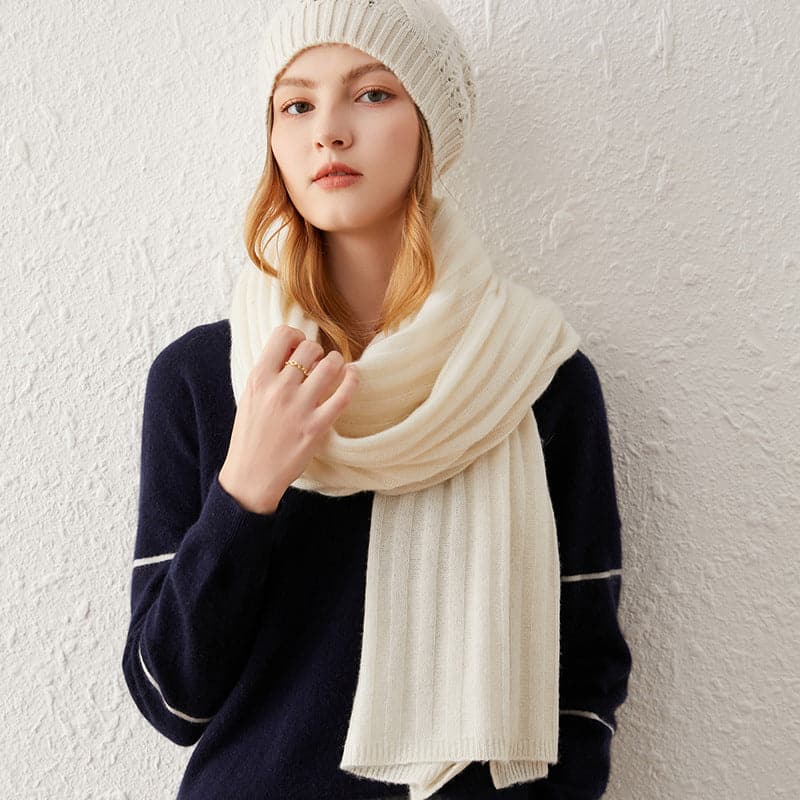 Stripe Pure Cashmere Scarf