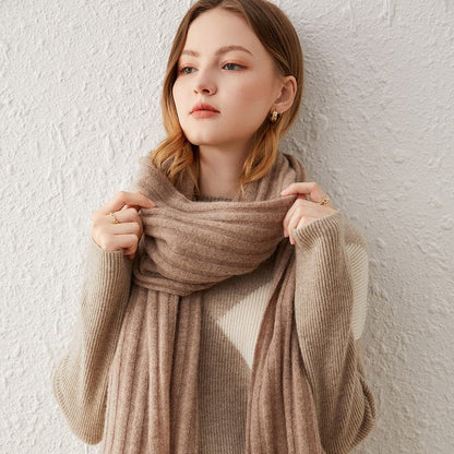 Stripe Pure Cashmere Scarf