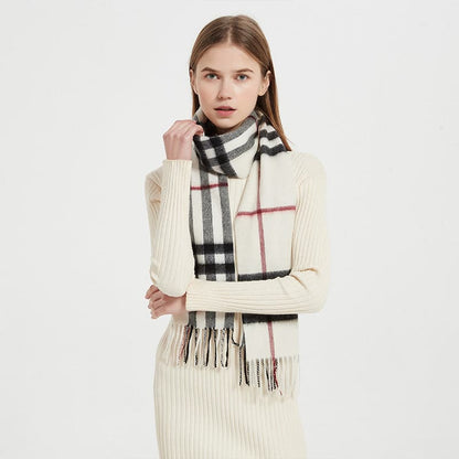 Plaid Cashmere Scarf